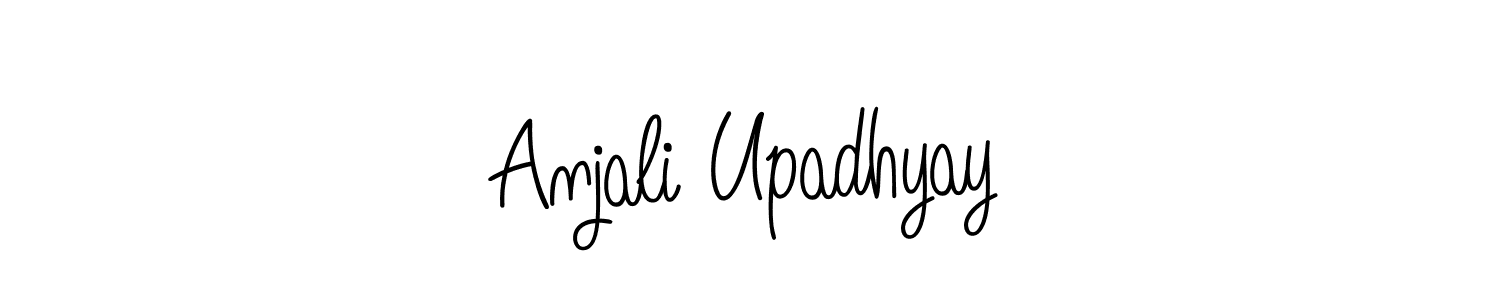 Make a beautiful signature design for name Anjali Upadhyay. With this signature (Angelique-Rose-font-FFP) style, you can create a handwritten signature for free. Anjali Upadhyay signature style 5 images and pictures png