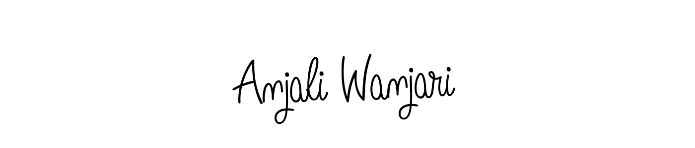 Use a signature maker to create a handwritten signature online. With this signature software, you can design (Angelique-Rose-font-FFP) your own signature for name Anjali Wanjari. Anjali Wanjari signature style 5 images and pictures png