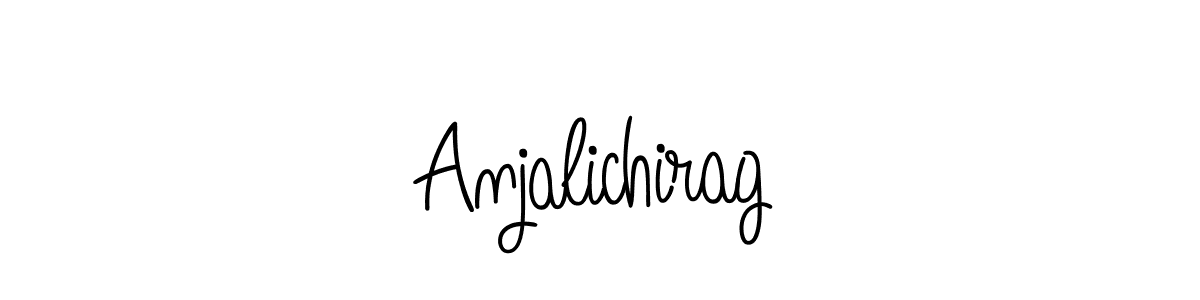 You should practise on your own different ways (Angelique-Rose-font-FFP) to write your name (Anjalichirag) in signature. don't let someone else do it for you. Anjalichirag signature style 5 images and pictures png