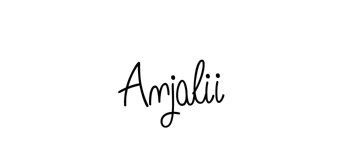 Use a signature maker to create a handwritten signature online. With this signature software, you can design (Angelique-Rose-font-FFP) your own signature for name Anjalii. Anjalii signature style 5 images and pictures png