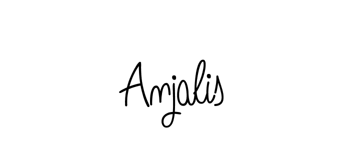 Design your own signature with our free online signature maker. With this signature software, you can create a handwritten (Angelique-Rose-font-FFP) signature for name Anjalis. Anjalis signature style 5 images and pictures png