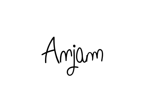 Use a signature maker to create a handwritten signature online. With this signature software, you can design (Angelique-Rose-font-FFP) your own signature for name Anjam. Anjam signature style 5 images and pictures png