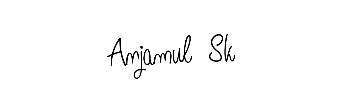 How to make Anjamul  Sk name signature. Use Angelique-Rose-font-FFP style for creating short signs online. This is the latest handwritten sign. Anjamul  Sk signature style 5 images and pictures png
