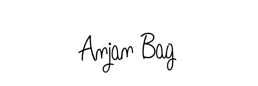 You should practise on your own different ways (Angelique-Rose-font-FFP) to write your name (Anjan Bag) in signature. don't let someone else do it for you. Anjan Bag signature style 5 images and pictures png