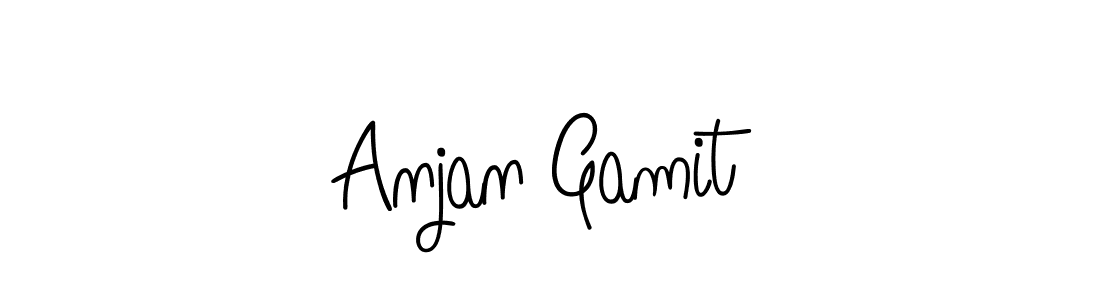 if you are searching for the best signature style for your name Anjan Gamit. so please give up your signature search. here we have designed multiple signature styles  using Angelique-Rose-font-FFP. Anjan Gamit signature style 5 images and pictures png