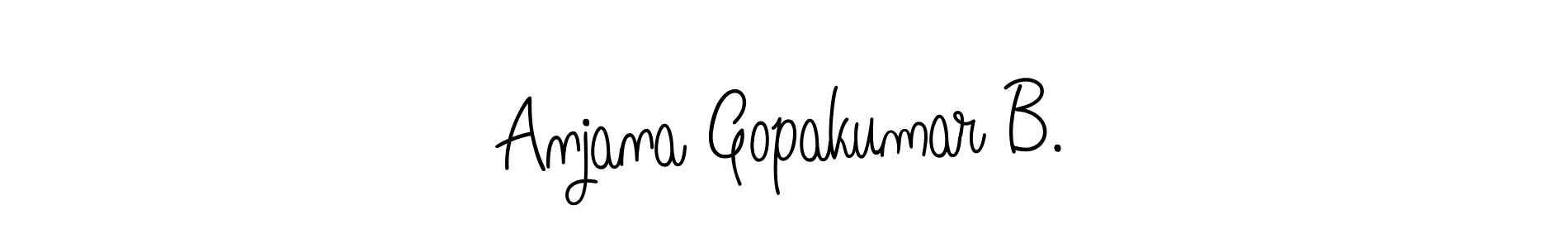 Anjana Gopakumar B. stylish signature style. Best Handwritten Sign (Angelique-Rose-font-FFP) for my name. Handwritten Signature Collection Ideas for my name Anjana Gopakumar B.. Anjana Gopakumar B. signature style 5 images and pictures png