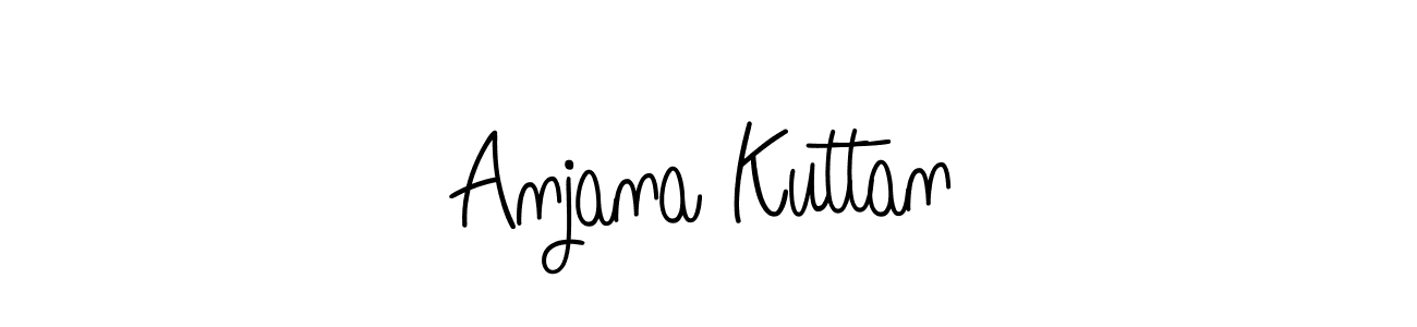 How to make Anjana Kuttan name signature. Use Angelique-Rose-font-FFP style for creating short signs online. This is the latest handwritten sign. Anjana Kuttan signature style 5 images and pictures png
