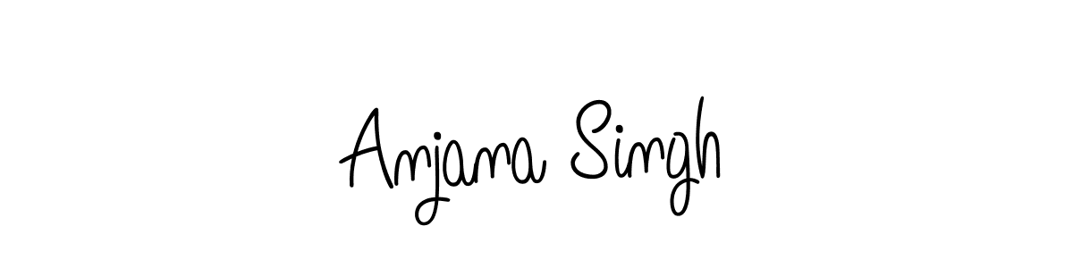 You should practise on your own different ways (Angelique-Rose-font-FFP) to write your name (Anjana Singh) in signature. don't let someone else do it for you. Anjana Singh signature style 5 images and pictures png