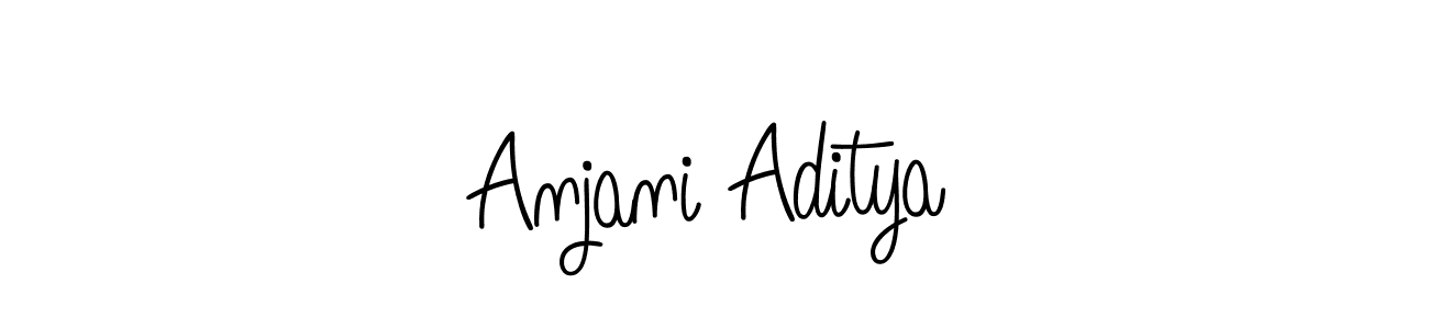 Once you've used our free online signature maker to create your best signature Angelique-Rose-font-FFP style, it's time to enjoy all of the benefits that Anjani Aditya name signing documents. Anjani Aditya signature style 5 images and pictures png