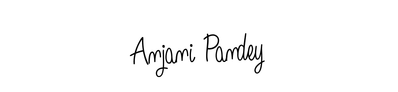How to make Anjani Pandey name signature. Use Angelique-Rose-font-FFP style for creating short signs online. This is the latest handwritten sign. Anjani Pandey signature style 5 images and pictures png