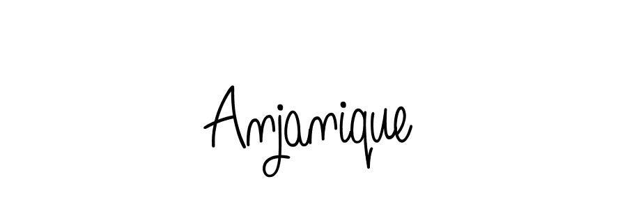 Create a beautiful signature design for name Anjanique. With this signature (Angelique-Rose-font-FFP) fonts, you can make a handwritten signature for free. Anjanique signature style 5 images and pictures png