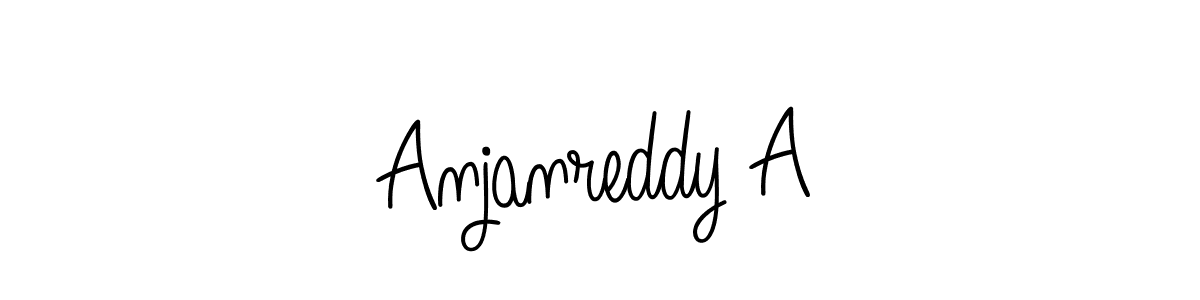 Also we have Anjanreddy A name is the best signature style. Create professional handwritten signature collection using Angelique-Rose-font-FFP autograph style. Anjanreddy A signature style 5 images and pictures png