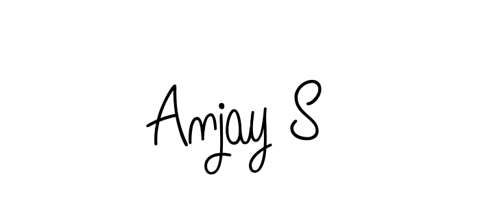 Design your own signature with our free online signature maker. With this signature software, you can create a handwritten (Angelique-Rose-font-FFP) signature for name Anjay S. Anjay S signature style 5 images and pictures png