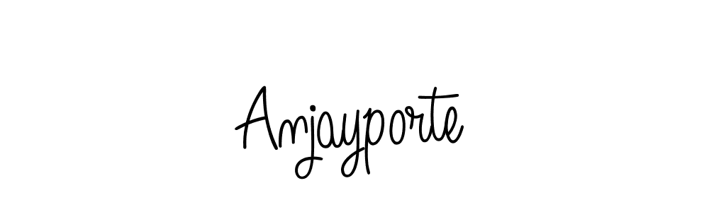 Anjayporte stylish signature style. Best Handwritten Sign (Angelique-Rose-font-FFP) for my name. Handwritten Signature Collection Ideas for my name Anjayporte. Anjayporte signature style 5 images and pictures png