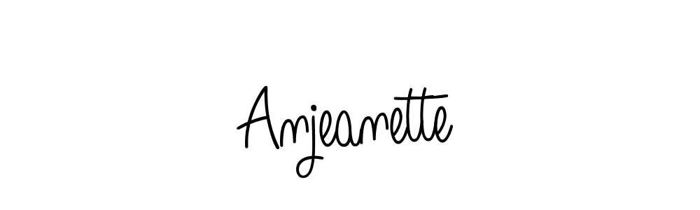 Make a beautiful signature design for name Anjeanette. With this signature (Angelique-Rose-font-FFP) style, you can create a handwritten signature for free. Anjeanette signature style 5 images and pictures png