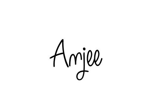 You should practise on your own different ways (Angelique-Rose-font-FFP) to write your name (Anjee) in signature. don't let someone else do it for you. Anjee signature style 5 images and pictures png