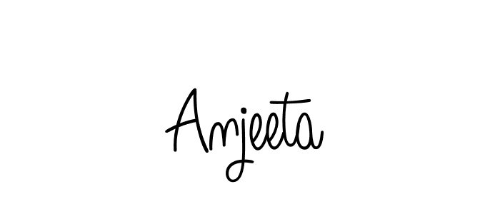 Also we have Anjeeta name is the best signature style. Create professional handwritten signature collection using Angelique-Rose-font-FFP autograph style. Anjeeta signature style 5 images and pictures png