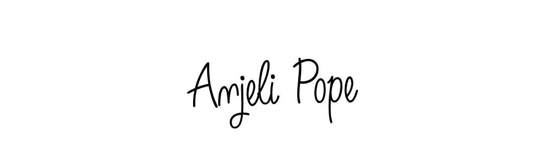 Design your own signature with our free online signature maker. With this signature software, you can create a handwritten (Angelique-Rose-font-FFP) signature for name Anjeli Pope. Anjeli Pope signature style 5 images and pictures png