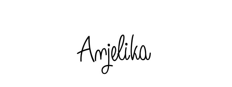 Make a beautiful signature design for name Anjelika. With this signature (Angelique-Rose-font-FFP) style, you can create a handwritten signature for free. Anjelika signature style 5 images and pictures png