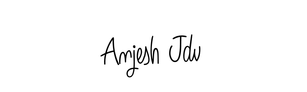 Use a signature maker to create a handwritten signature online. With this signature software, you can design (Angelique-Rose-font-FFP) your own signature for name Anjesh Jdv. Anjesh Jdv signature style 5 images and pictures png