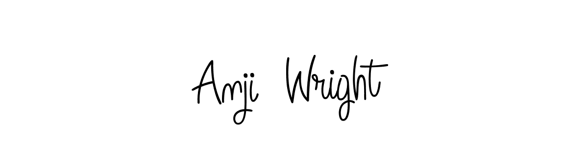 Anji  Wright stylish signature style. Best Handwritten Sign (Angelique-Rose-font-FFP) for my name. Handwritten Signature Collection Ideas for my name Anji  Wright. Anji  Wright signature style 5 images and pictures png