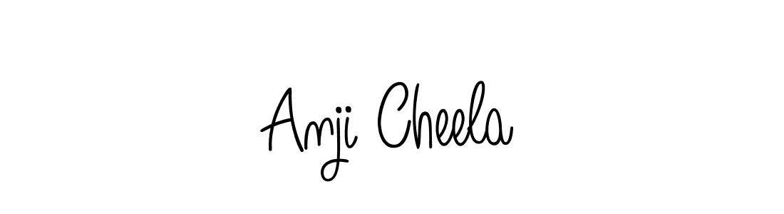 You should practise on your own different ways (Angelique-Rose-font-FFP) to write your name (Anji Cheela) in signature. don't let someone else do it for you. Anji Cheela signature style 5 images and pictures png