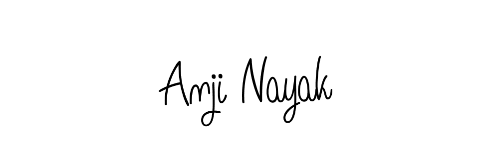 You should practise on your own different ways (Angelique-Rose-font-FFP) to write your name (Anji Nayak) in signature. don't let someone else do it for you. Anji Nayak signature style 5 images and pictures png