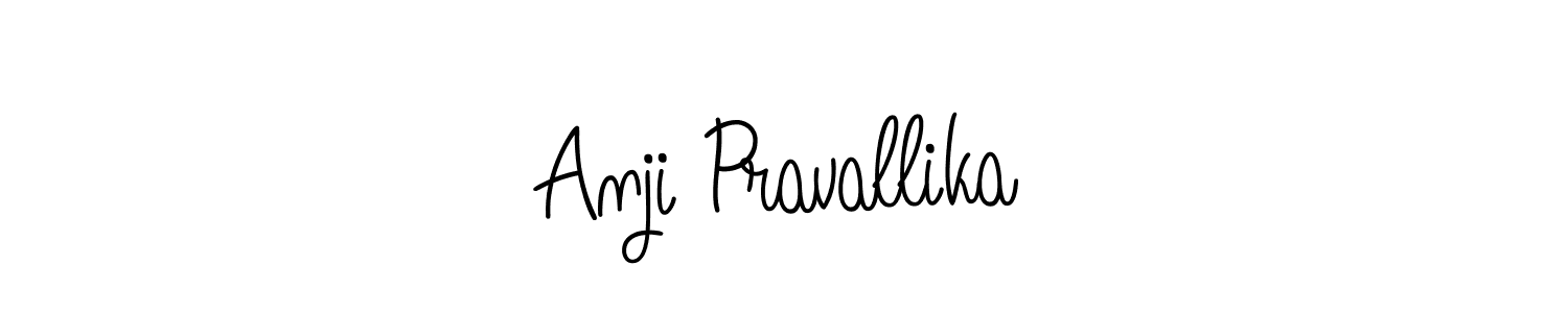 Anji Pravallika stylish signature style. Best Handwritten Sign (Angelique-Rose-font-FFP) for my name. Handwritten Signature Collection Ideas for my name Anji Pravallika. Anji Pravallika signature style 5 images and pictures png