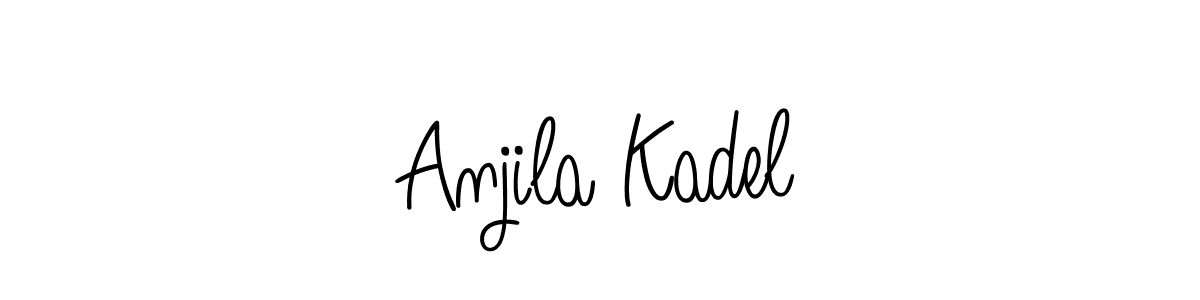 How to make Anjila Kadel name signature. Use Angelique-Rose-font-FFP style for creating short signs online. This is the latest handwritten sign. Anjila Kadel signature style 5 images and pictures png