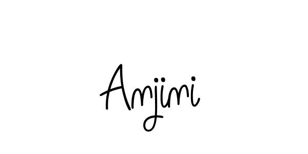 Use a signature maker to create a handwritten signature online. With this signature software, you can design (Angelique-Rose-font-FFP) your own signature for name Anjini. Anjini signature style 5 images and pictures png