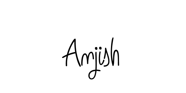 Create a beautiful signature design for name Anjish. With this signature (Angelique-Rose-font-FFP) fonts, you can make a handwritten signature for free. Anjish signature style 5 images and pictures png