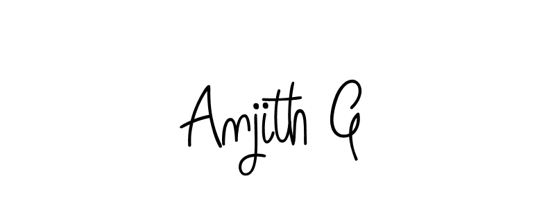 Use a signature maker to create a handwritten signature online. With this signature software, you can design (Angelique-Rose-font-FFP) your own signature for name Anjith G. Anjith G signature style 5 images and pictures png