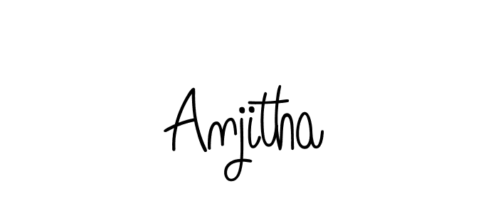 You should practise on your own different ways (Angelique-Rose-font-FFP) to write your name (Anjitha) in signature. don't let someone else do it for you. Anjitha signature style 5 images and pictures png