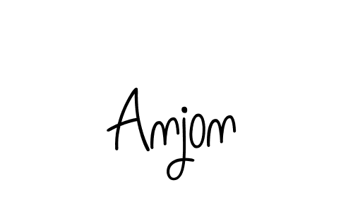 Use a signature maker to create a handwritten signature online. With this signature software, you can design (Angelique-Rose-font-FFP) your own signature for name Anjon. Anjon signature style 5 images and pictures png