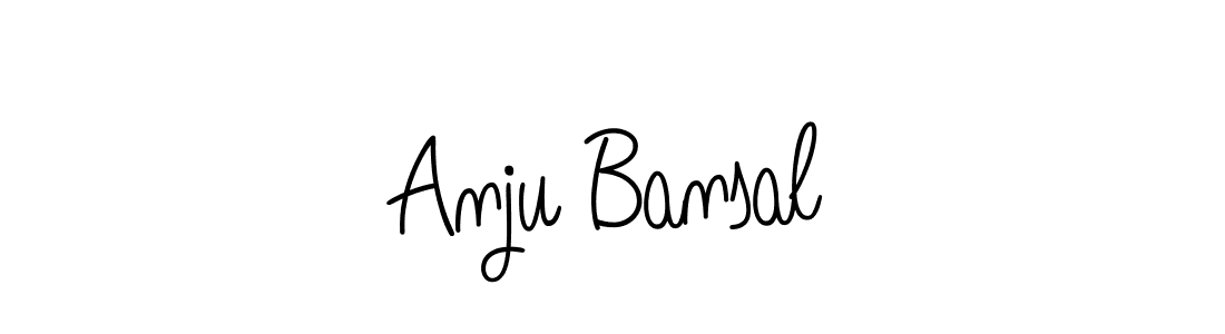 How to make Anju Bansal name signature. Use Angelique-Rose-font-FFP style for creating short signs online. This is the latest handwritten sign. Anju Bansal signature style 5 images and pictures png