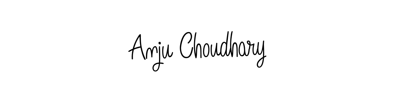 How to make Anju Choudhary name signature. Use Angelique-Rose-font-FFP style for creating short signs online. This is the latest handwritten sign. Anju Choudhary signature style 5 images and pictures png