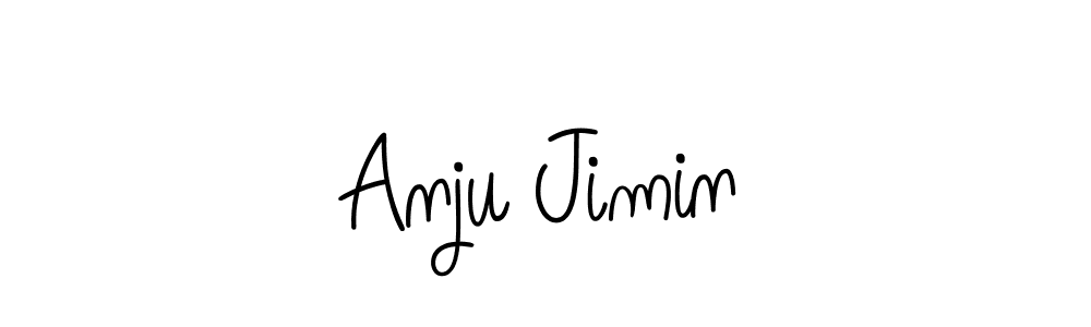 Make a beautiful signature design for name Anju Jimin. With this signature (Angelique-Rose-font-FFP) style, you can create a handwritten signature for free. Anju Jimin signature style 5 images and pictures png