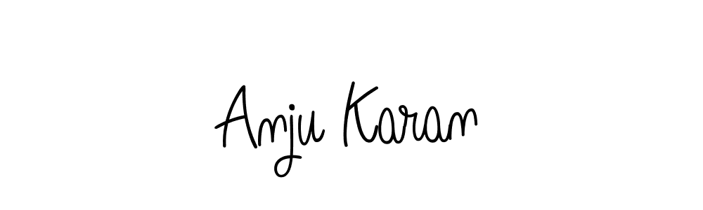 Anju Karan stylish signature style. Best Handwritten Sign (Angelique-Rose-font-FFP) for my name. Handwritten Signature Collection Ideas for my name Anju Karan. Anju Karan signature style 5 images and pictures png