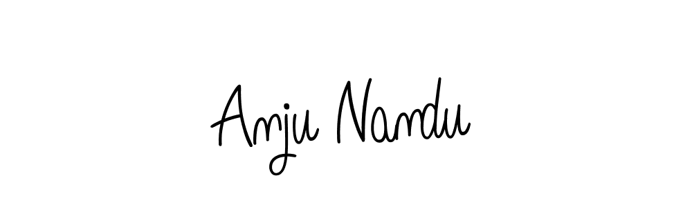 Use a signature maker to create a handwritten signature online. With this signature software, you can design (Angelique-Rose-font-FFP) your own signature for name Anju Nandu. Anju Nandu signature style 5 images and pictures png