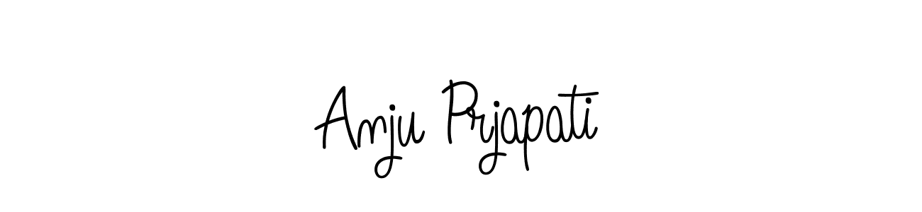 Anju Prjapati stylish signature style. Best Handwritten Sign (Angelique-Rose-font-FFP) for my name. Handwritten Signature Collection Ideas for my name Anju Prjapati. Anju Prjapati signature style 5 images and pictures png