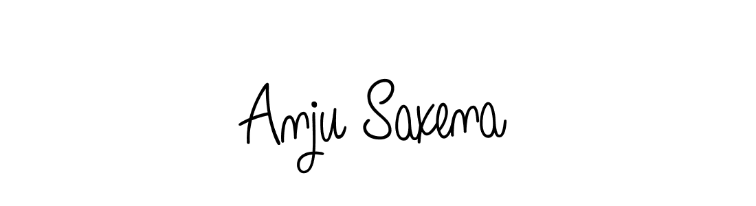 Make a beautiful signature design for name Anju Saxena. With this signature (Angelique-Rose-font-FFP) style, you can create a handwritten signature for free. Anju Saxena signature style 5 images and pictures png