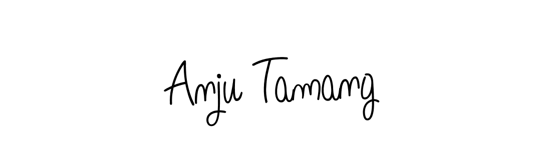 You should practise on your own different ways (Angelique-Rose-font-FFP) to write your name (Anju Tamang) in signature. don't let someone else do it for you. Anju Tamang signature style 5 images and pictures png