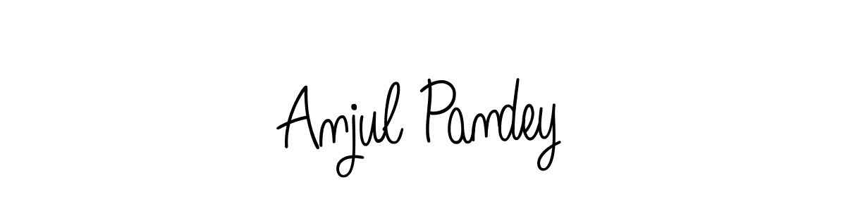 Use a signature maker to create a handwritten signature online. With this signature software, you can design (Angelique-Rose-font-FFP) your own signature for name Anjul Pandey. Anjul Pandey signature style 5 images and pictures png
