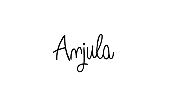 Use a signature maker to create a handwritten signature online. With this signature software, you can design (Angelique-Rose-font-FFP) your own signature for name Anjula. Anjula signature style 5 images and pictures png