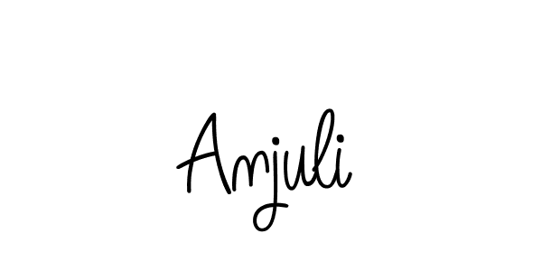Use a signature maker to create a handwritten signature online. With this signature software, you can design (Angelique-Rose-font-FFP) your own signature for name Anjuli. Anjuli signature style 5 images and pictures png