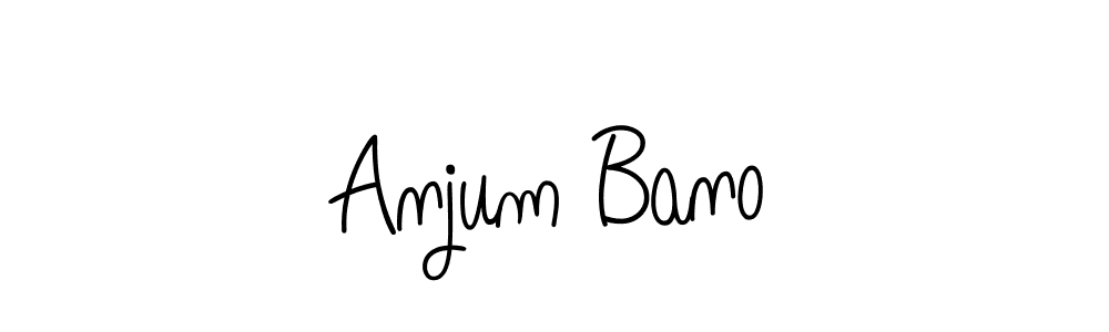 Make a beautiful signature design for name Anjum Bano. With this signature (Angelique-Rose-font-FFP) style, you can create a handwritten signature for free. Anjum Bano signature style 5 images and pictures png