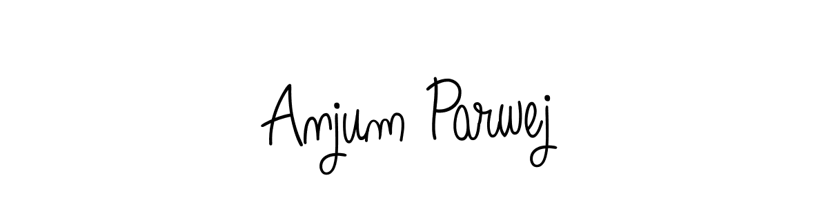 How to make Anjum Parwej name signature. Use Angelique-Rose-font-FFP style for creating short signs online. This is the latest handwritten sign. Anjum Parwej signature style 5 images and pictures png