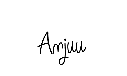 Make a beautiful signature design for name Anjuu. With this signature (Angelique-Rose-font-FFP) style, you can create a handwritten signature for free. Anjuu signature style 5 images and pictures png