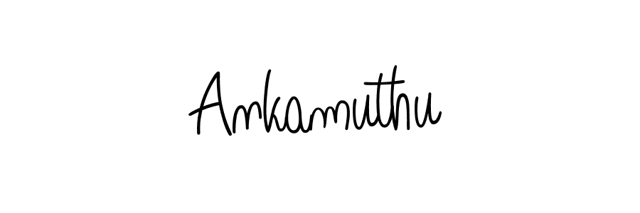 You should practise on your own different ways (Angelique-Rose-font-FFP) to write your name (Ankamuthu) in signature. don't let someone else do it for you. Ankamuthu signature style 5 images and pictures png