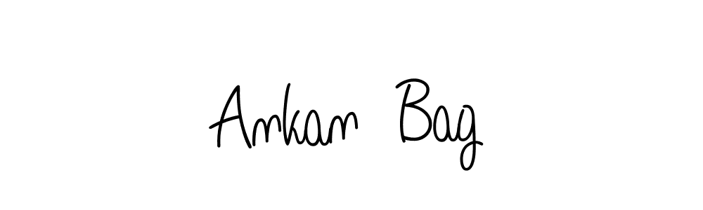 You should practise on your own different ways (Angelique-Rose-font-FFP) to write your name (Ankan  Bag) in signature. don't let someone else do it for you. Ankan  Bag signature style 5 images and pictures png